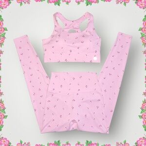 Astoria Small Cherry Blossom Floral Activewear Set Brand New